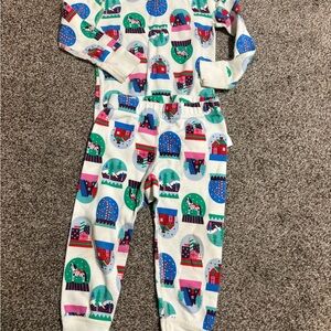 Hanna Anderson Festive Holiday Print Pajama Set